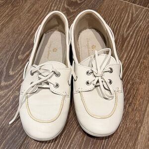 Tommy Bahama White Boat Shoes